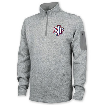 MEN'S HEATHERED FLEECE QTR ZIP