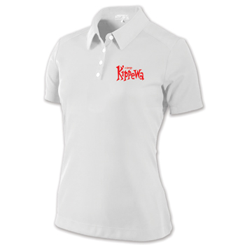 Ladies fitted outlet white polo shirt