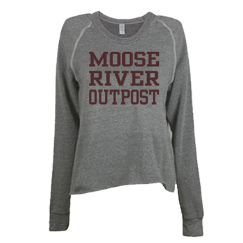 WOMEN'S APPLIQUE MUSHY CREW