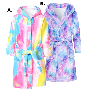 GIRLS TIE DYE BATHROBE