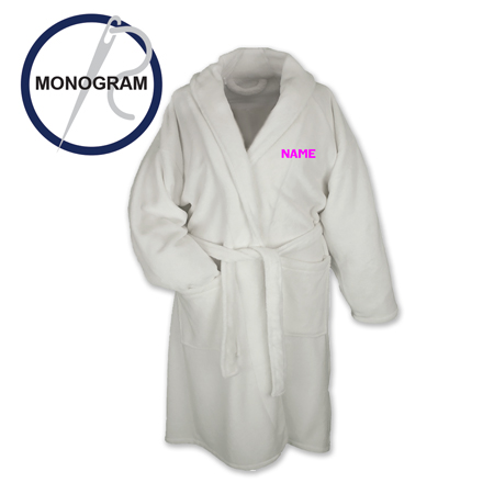 MATAPONI WHITE BATH ROBE W/ PINK MONOGRAMMED NAME