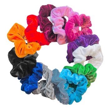 HAIR SCRUNCHIES - ASSORTED COLORS